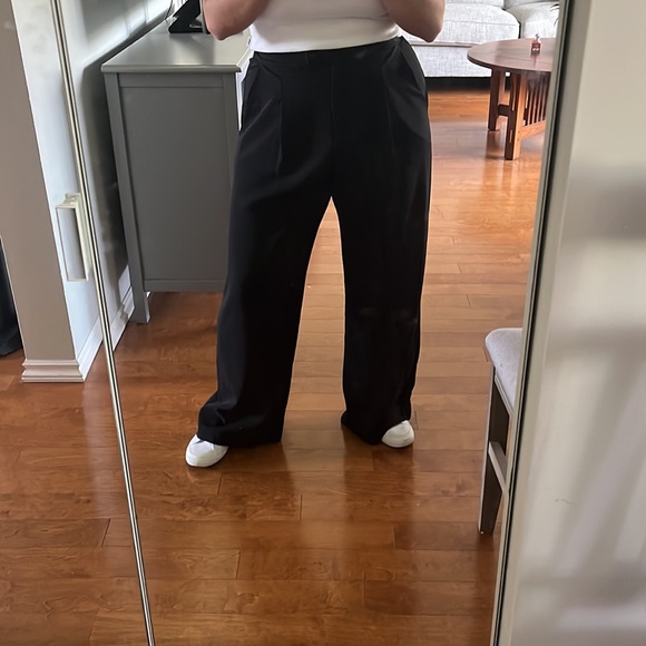 Black Wide Leg Trousers - Picture 3 of 5